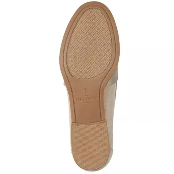 Bandolino Women’s Lindio Bow Slip-On Tailored Loafers 8.5 M Shoes Neutral Beige - Picture 3 of 12